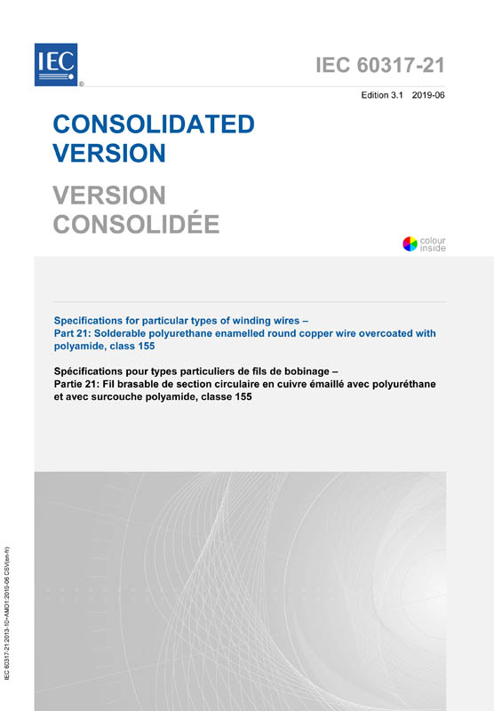 Cover IEC 60317-21:2013+AMD1:2019 CSV (Consolidated Version)